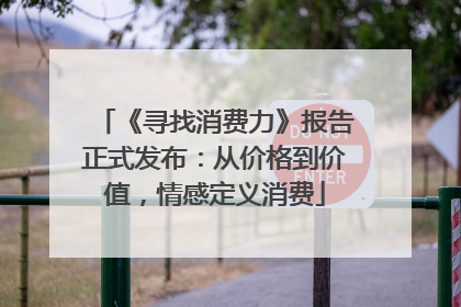 《寻找消费力》报告正式发布：从价格到价值，情感定义消费