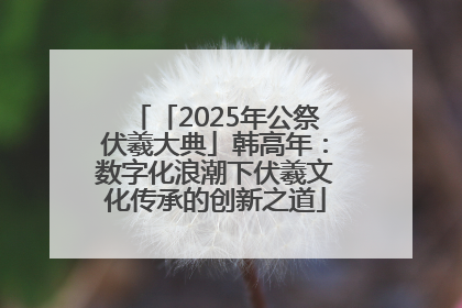 「2025年公祭伏羲大典」韩高年：数字化浪潮下伏羲文化传承的创新之道