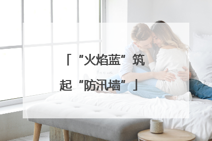 “火焰蓝”筑起“防汛墙”