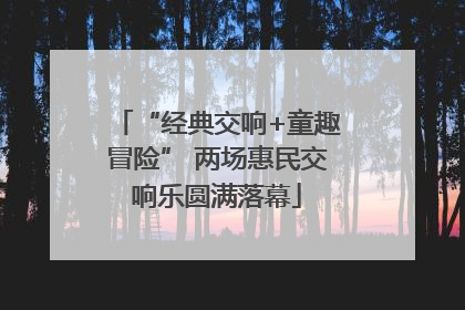 “经典交响+童趣冒险” 两场惠民交响乐圆满落幕