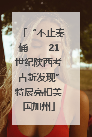 “不止秦俑——21世纪陕西考古新发现”特展亮相美国加州