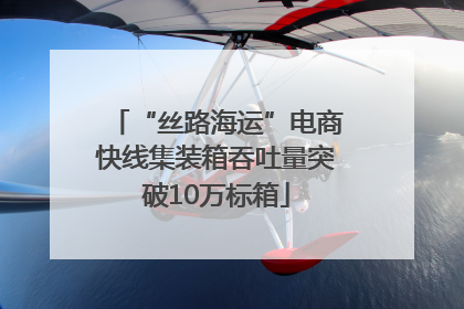 “丝路海运”电商快线集装箱吞吐量突破10万标箱