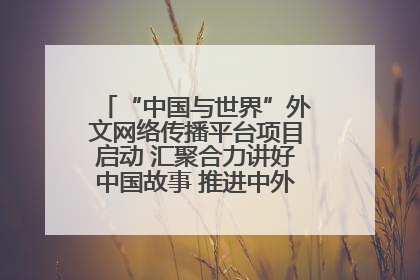 “中国与世界”外文网络传播平台项目启动 汇聚合力讲好中国故事 推进中外文明交流互鉴