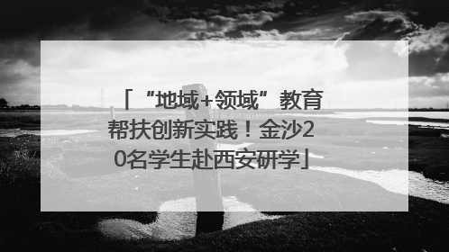 “地域+领域”教育帮扶创新实践！金沙20名学生赴西安研学