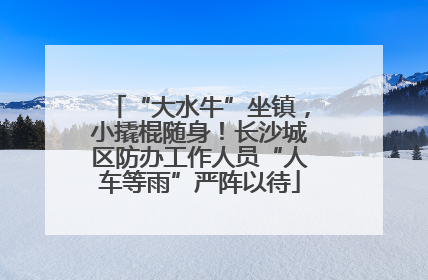 “大水牛”坐镇，小撬棍随身！长沙城区防办工作人员“人车等雨”严阵以待