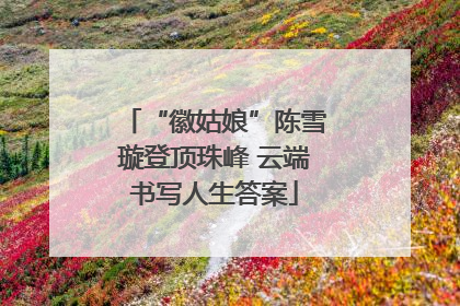 “徽姑娘”陈雪璇登顶珠峰 云端书写人生答案