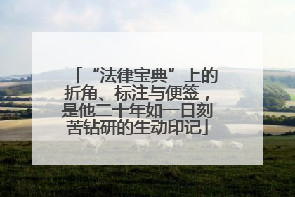 “法律宝典”上的折角、标注与便签，是他二十年如一日刻苦钻研的生动印记