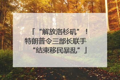 “解放洛杉矶”！特朗普令三部长联手“结束移民暴乱”