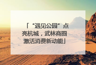 “遇见公园”点亮杭城，武林商圈激活消费新动能
