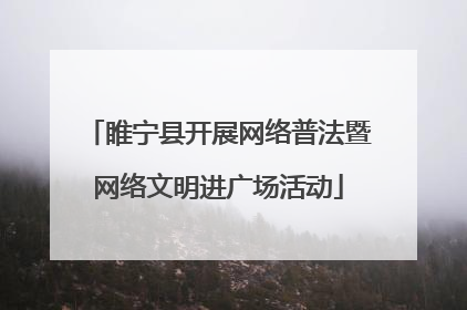 睢宁县开展网络普法暨网络文明进广场活动