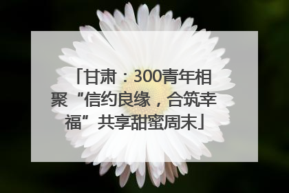 甘肃：300青年相聚“信约良缘，合筑幸福”共享甜蜜周末