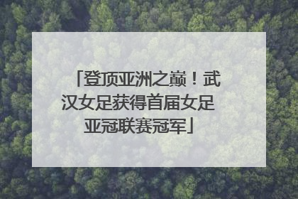 登顶亚洲之巅！武汉女足获得首届女足亚冠联赛冠军