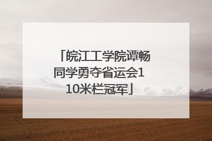 皖江工学院谭畅同学勇夺省运会110米栏冠军