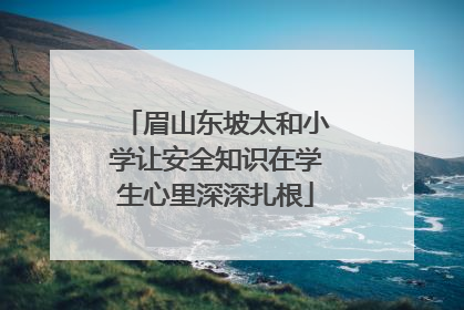 眉山东坡太和小学让安全知识在学生心里深深扎根