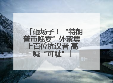 砸场子！“特朗普币晚宴”外聚集上百位抗议者 高喊“可耻”