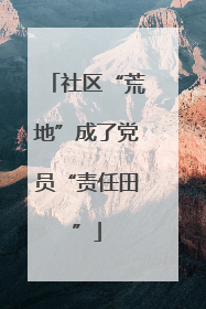 社区“荒地”成了党员“责任田”