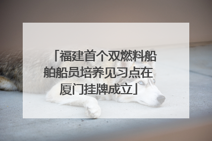 福建首个双燃料船舶船员培养见习点在厦门挂牌成立