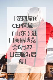 第四届RCEP区域（山东）进口商品博览会6月27日在临沂启幕