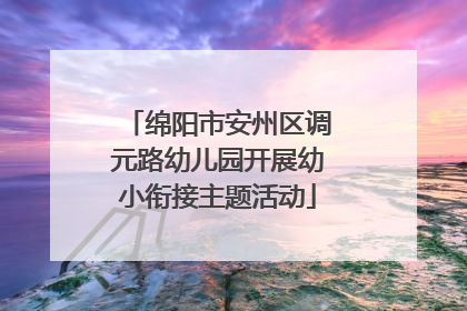 绵阳市安州区调元路幼儿园开展幼小衔接主题活动