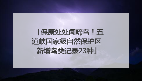 保康处处闻啼鸟！五道峡国家级自然保护区新增鸟类记录23种