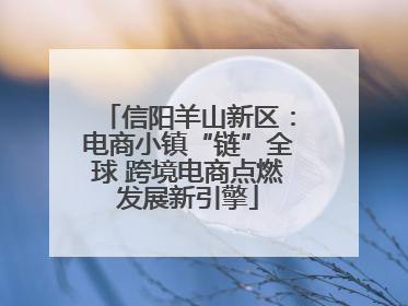 信阳羊山新区：电商小镇“链”全球 跨境电商点燃发展新引擎