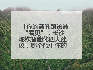 你的通勤路该被 “看见”：长沙地铁智能化四大建议，哪个戳中你的出行痛点？