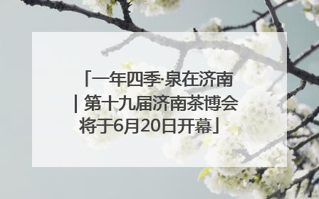 一年四季·泉在济南｜第十九届济南茶博会将于6月20日开幕