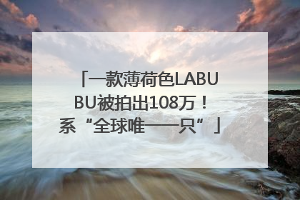 一款薄荷色LABUBU被拍出108万！系“全球唯一一只”