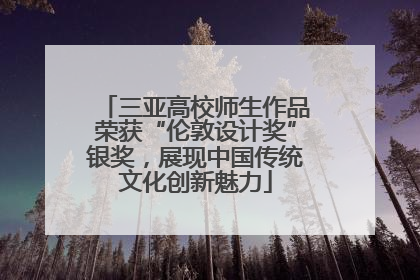 三亚高校师生作品荣获“伦敦设计奖”银奖，展现中国传统文化创新魅力