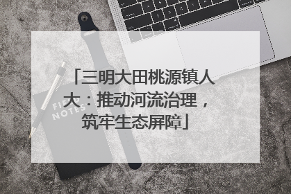 三明大田桃源镇人大：推动河流治理，筑牢生态屏障