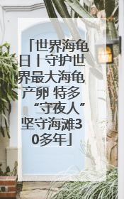 世界海龟日丨守护世界最大海龟产卵 特多“守夜人”坚守海滩30多年