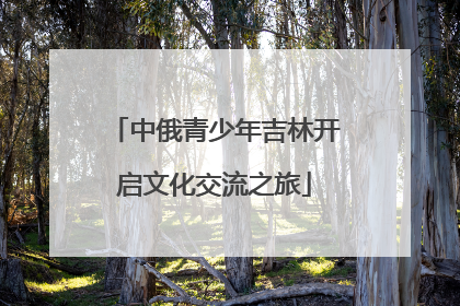 中俄青少年吉林开启文化交流之旅