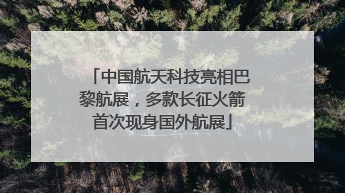 中国航天科技亮相巴黎航展，多款长征火箭首次现身国外航展