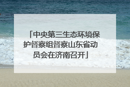 中央第三生态环境保护督察组督察山东省动员会在济南召开