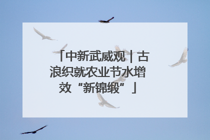 中新武威观｜古浪织就农业节水增效“新锦缎”