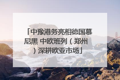 中豫港务亮相德国慕尼黑 中欧班列（郑州）深耕欧亚市场