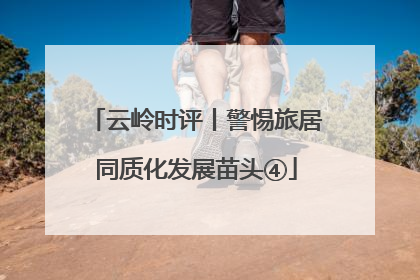 云岭时评丨警惕旅居同质化发展苗头④