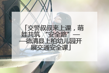 交警叔叔来上课，萌娃共筑 “安全路”——德清县上柏幼儿园开展交通安全课