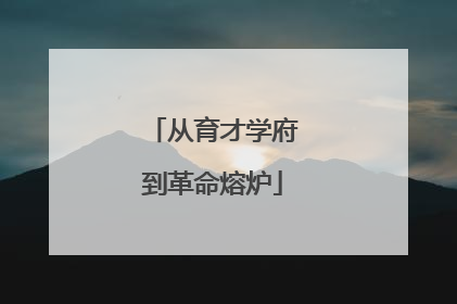 从育才学府到革命熔炉