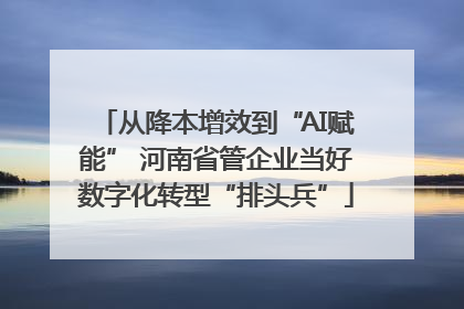 从降本增效到“AI赋能” 河南省管企业当好数字化转型“排头兵”