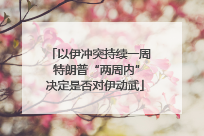 以伊冲突持续一周 特朗普“两周内”决定是否对伊动武