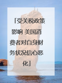 受关税政策影响 美国消费者对自身财务状况信心恶化