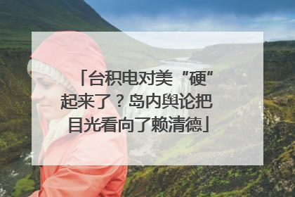 台积电对美“硬”起来了？岛内舆论把目光看向了赖清德