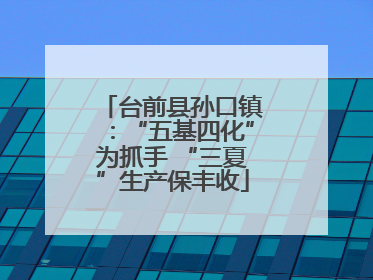 台前县孙口镇：“五基四化”为抓手 “三夏”生产保丰收