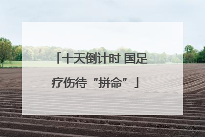 十天倒计时 国足疗伤待“拼命”