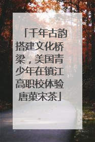 千年古韵搭建文化桥梁，美国青少年在镇江高职校体验唐菓宋茶