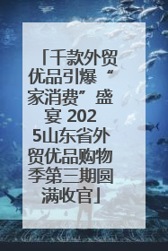 千款外贸优品引爆“家消费”盛宴 2025山东省外贸优品购物季第三期圆满收官