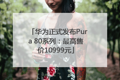 华为正式发布Pura 80系列：最高售价10999元