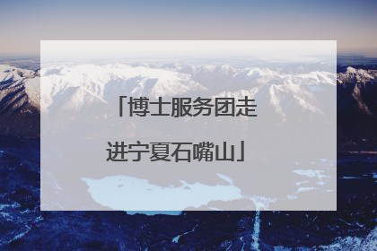 博士服务团走进宁夏石嘴山