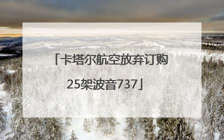 卡塔尔航空放弃订购25架波音737